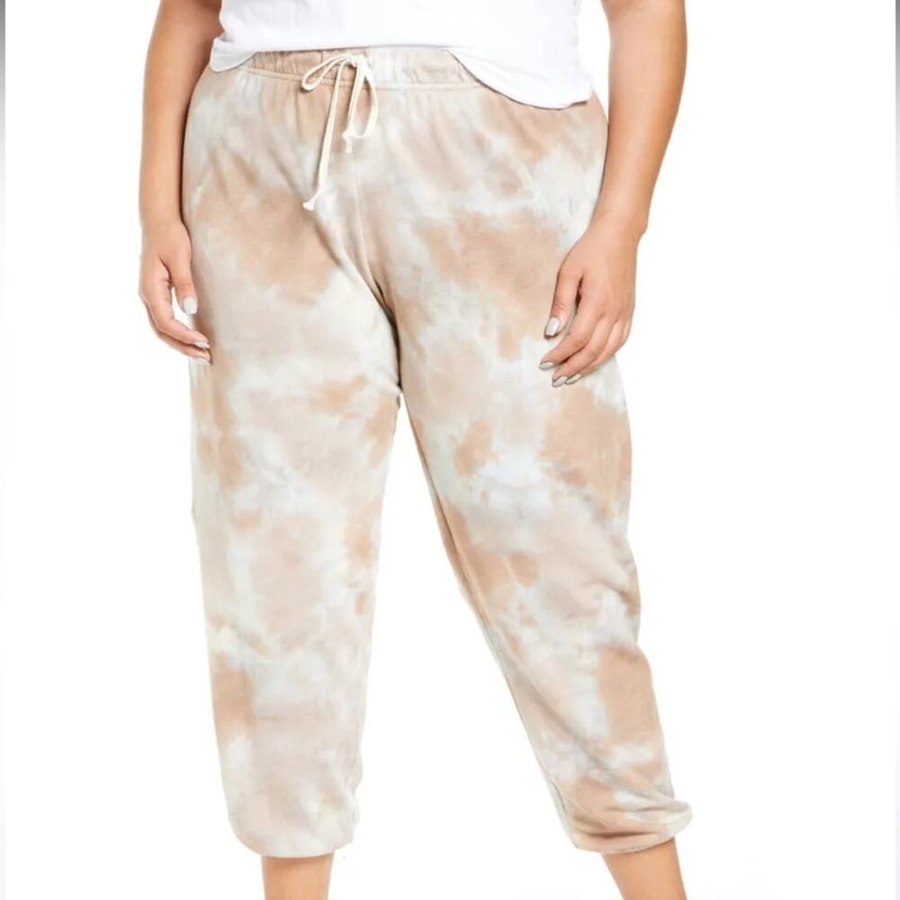 Treasure and Bond | Pink and Brown Tie-Dye Joggers Size S